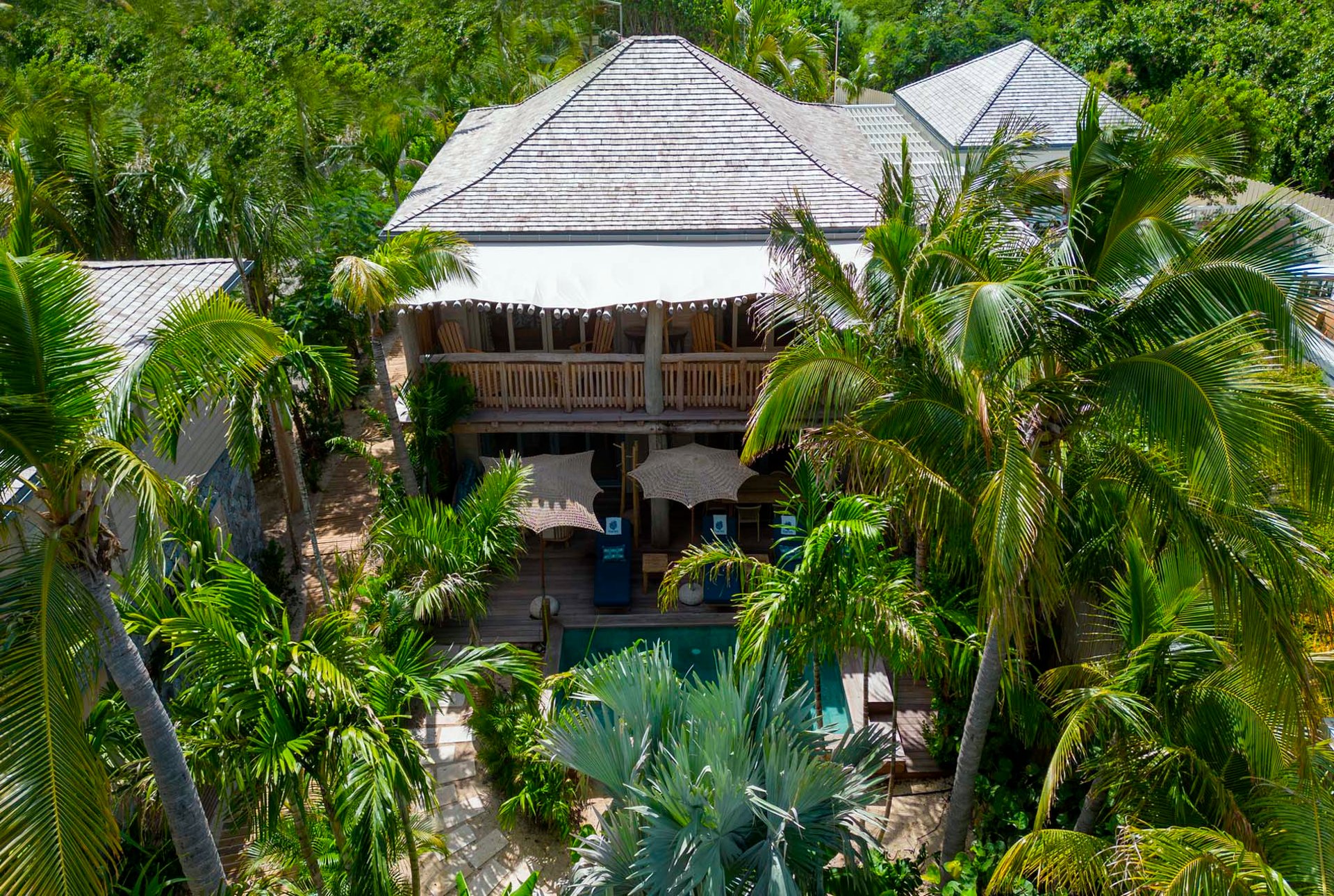 Banana - Arial view at Villa Wild Banana