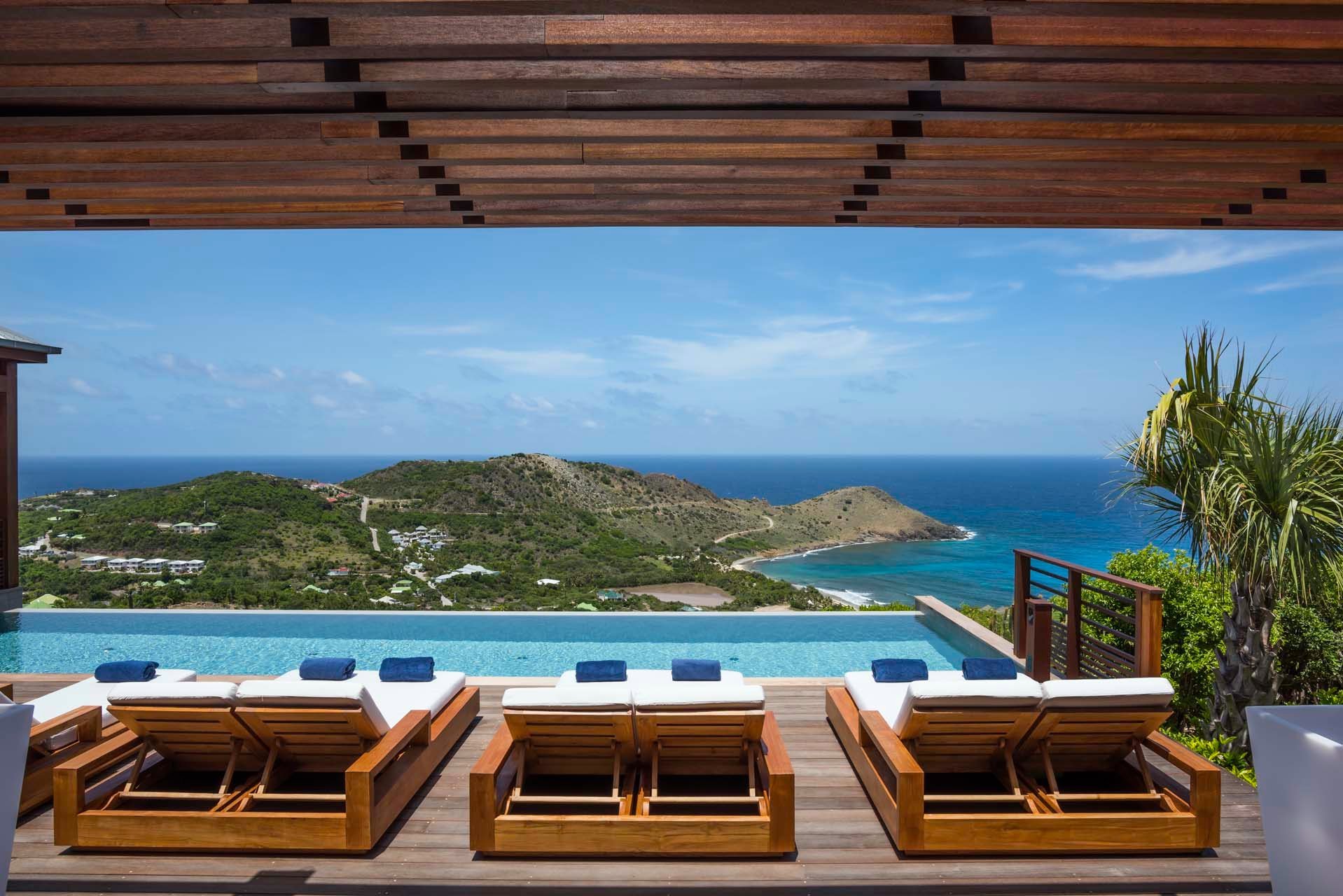 Danse du Soleil sunbeds pool - by J at Villa La Danse du Soleil