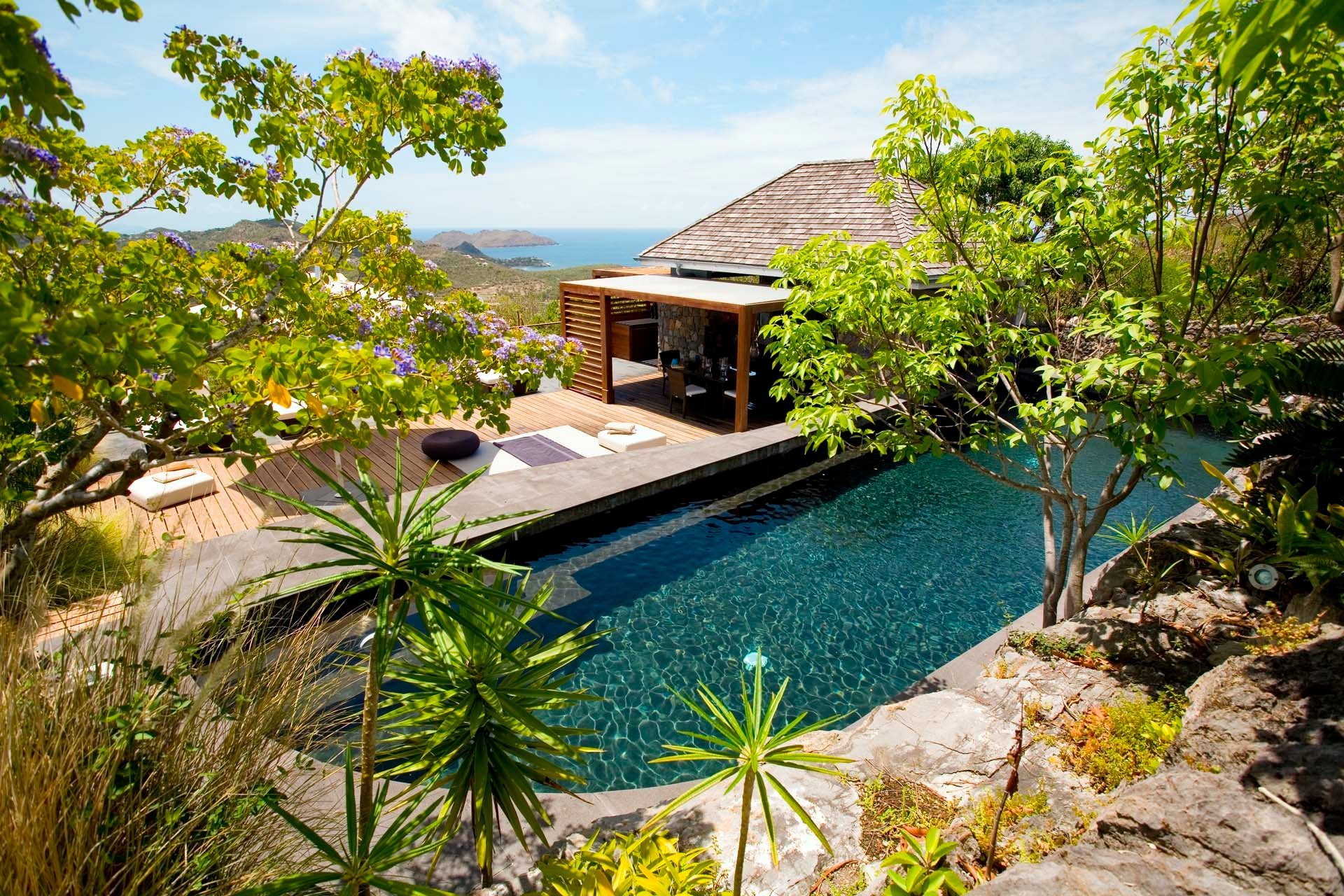 Manoir de Lurin pool area ocean view at Villa Le Manoir de Lurin