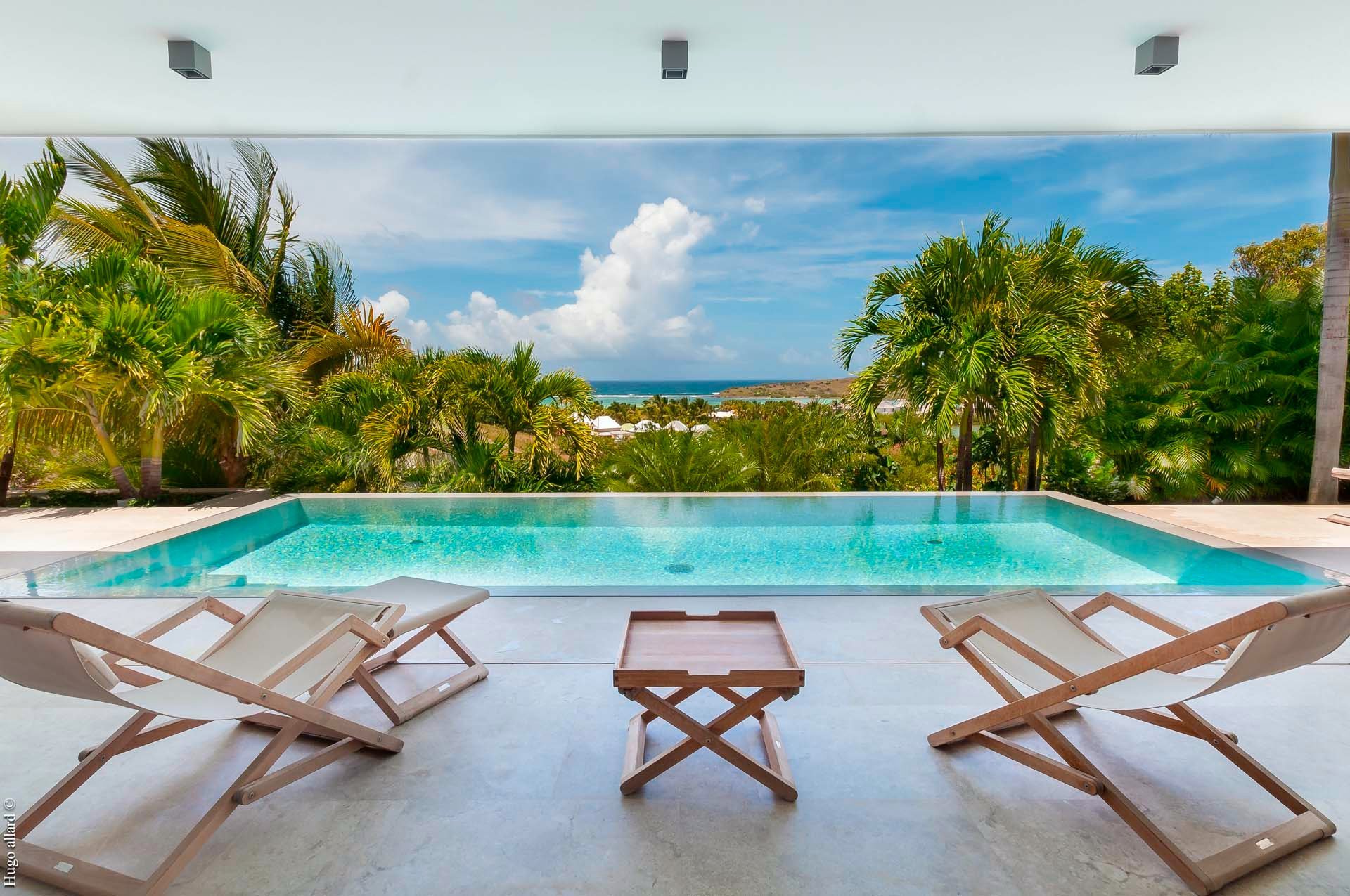 pool ocean view at Villa Palm in St Barts - St Barts luxury vacation rental