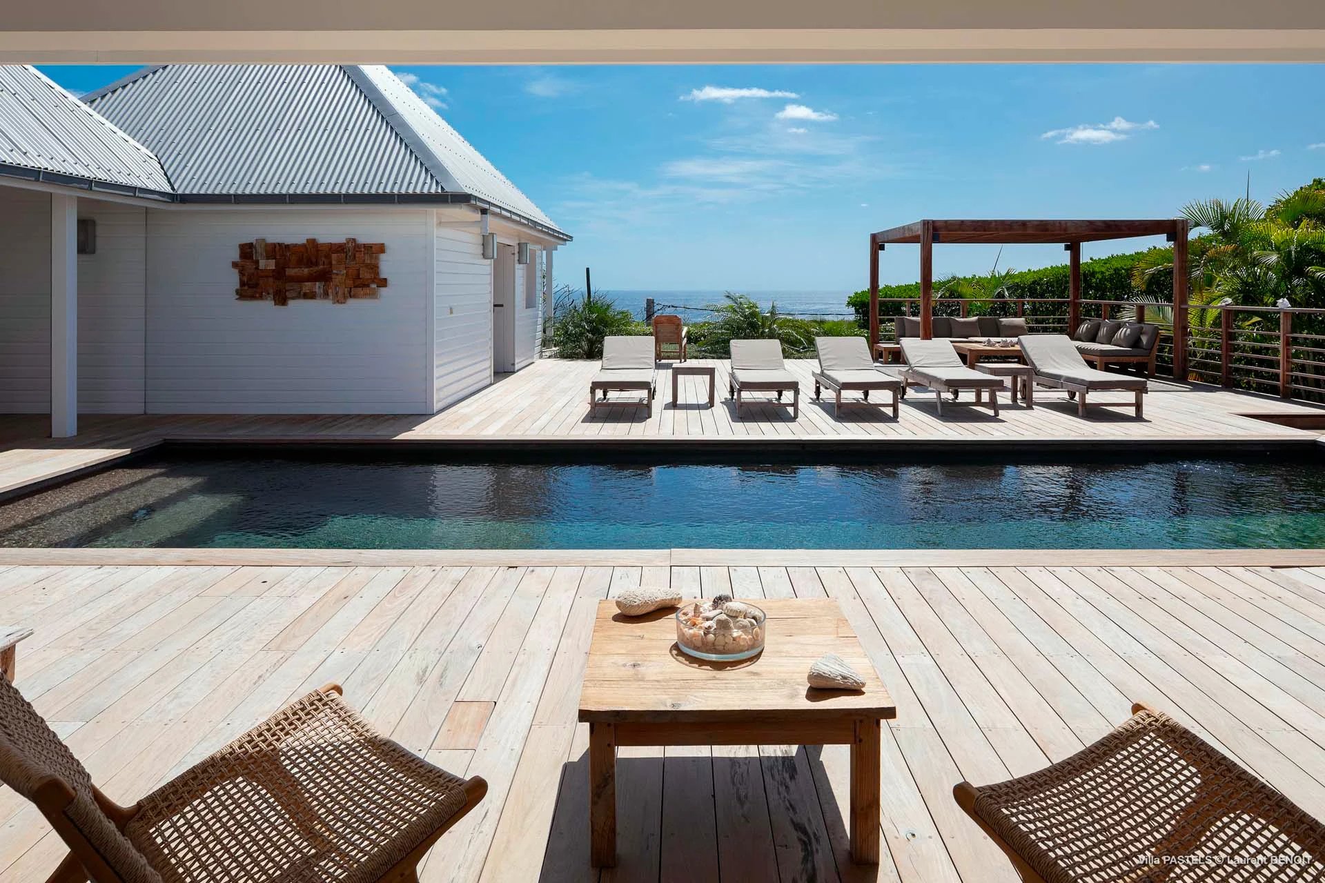 pool ocean view at Villa Pastels in St Barts - St Barts luxury vacation rental