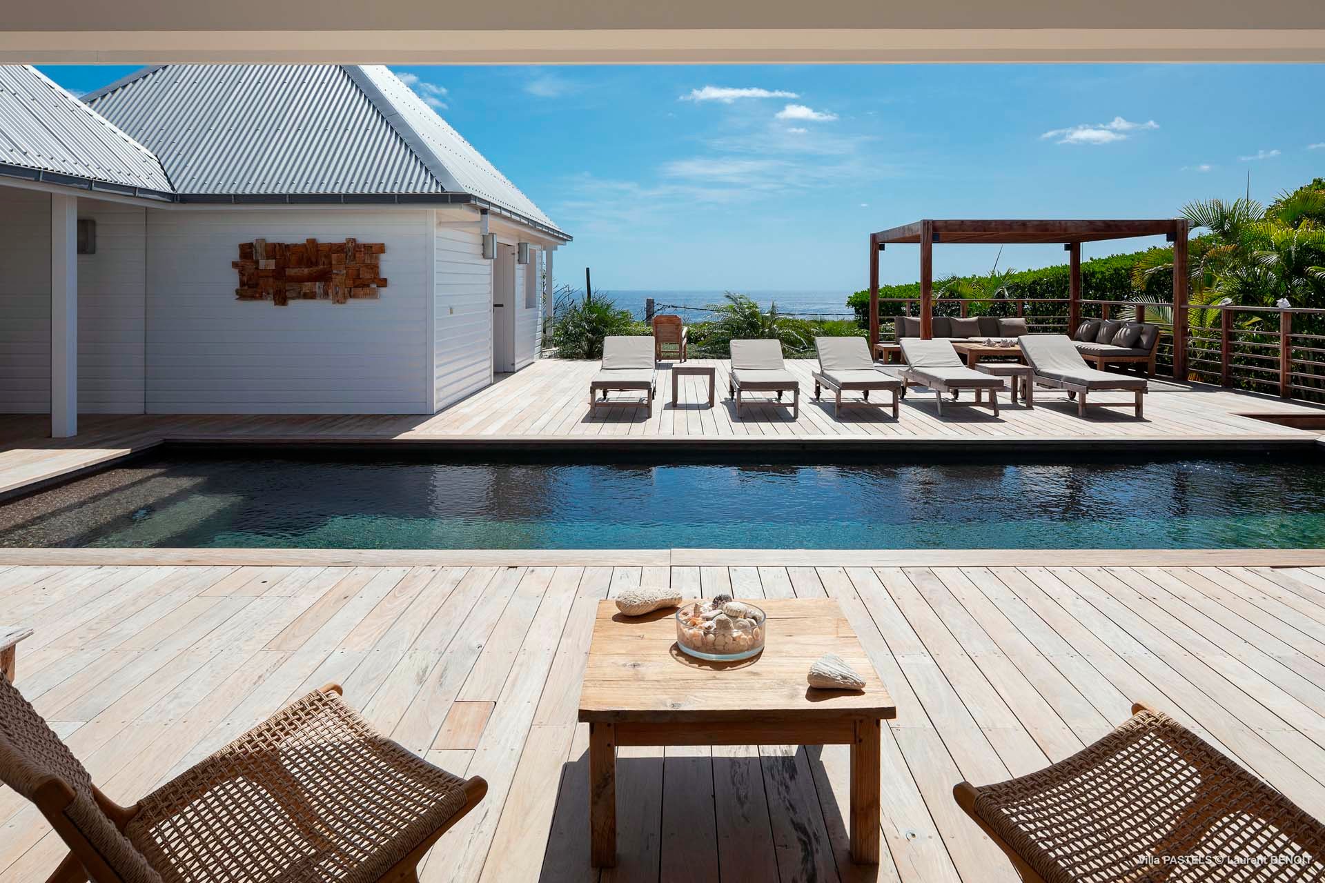 pool ocean view at Villa Pastels in St Barts - St Barts luxury vacation rental