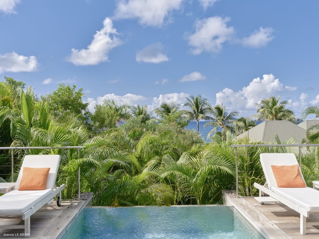 pool ocean view at Villa Sakura