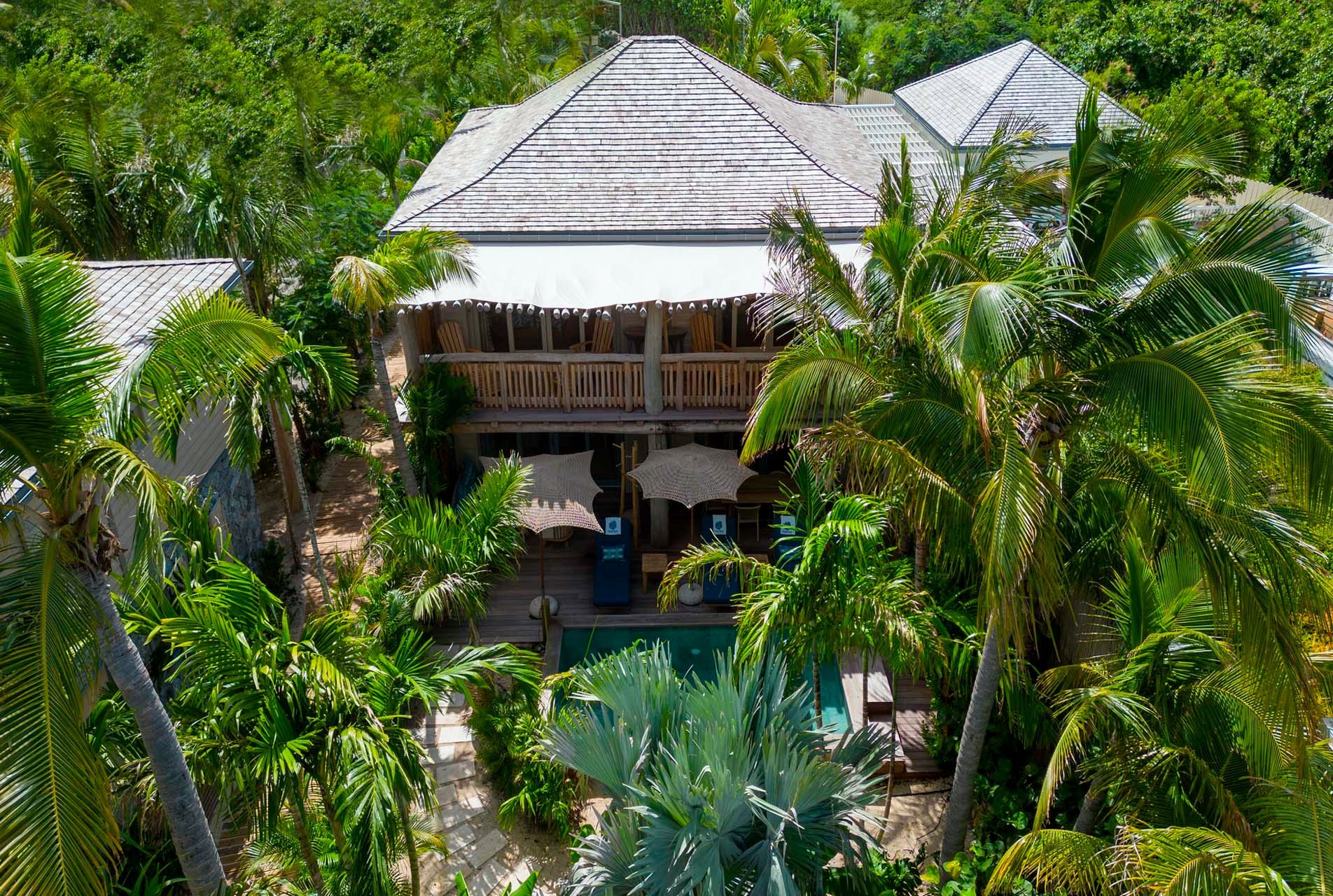Banana - Arial view at Villa Wild Banana