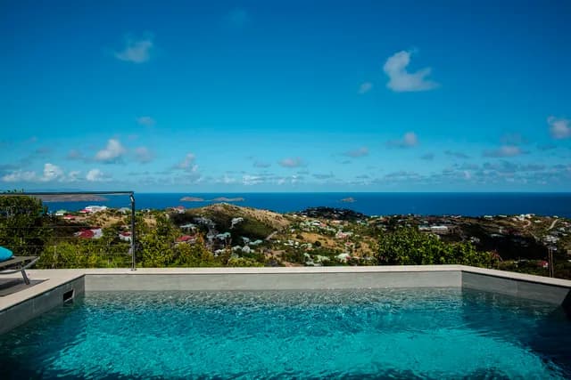 pool ocean view at Villa Alouette in Vitet - St Barts luxury vacation rental