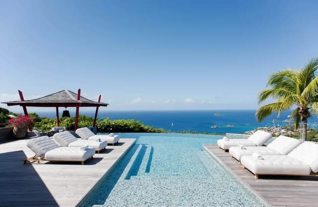 pool at Villa Blue Swan in Lurin - St Barts luxury vacation rental