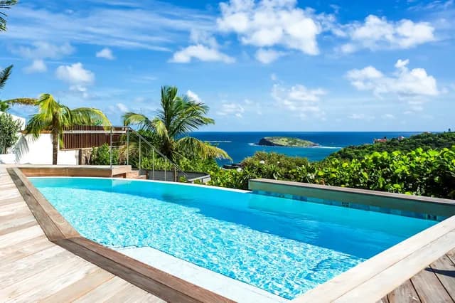 pool at Villa Bonbonnière in Pointe Milou - St. Barts Villa Rental