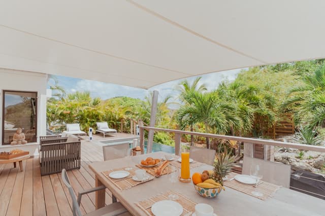 terrace at Villa Cozy Amancaya in Anse des Cayes - St. Barth Villa Rental