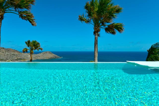pool ocean view at Villa Enzuma
