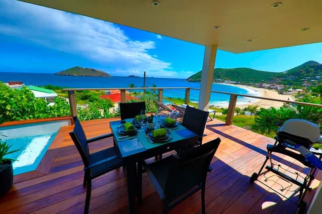 terrace at Villa Etoile du Nord in Flamands - St. Barth Villa Rental