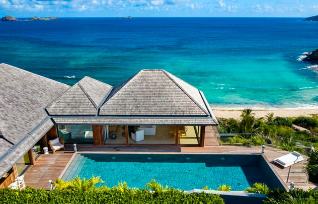pool ocean view at Villa Firefly