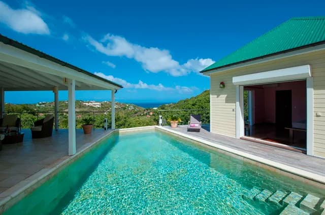 pool ocean view at Villa Florence in Marigot - St. Barts Villa Rental