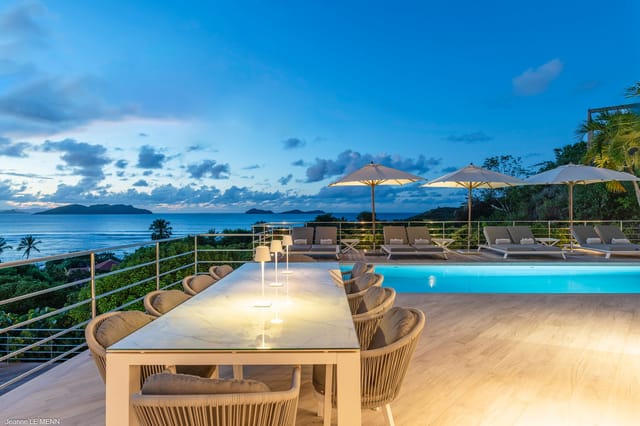 terrace at Villa Avenstar in St Barts - St. Barth Villa Rental
