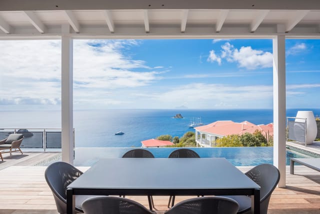 terrace at Villa Belharra