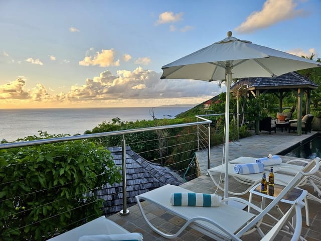 pool ocean view at Villa Grain de Folie in St Barts - St Barts luxury vacation rental