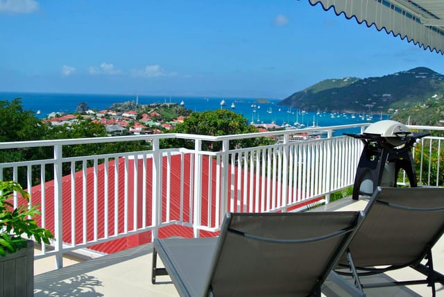 Ilets terrace gustavia harbour view at Villa Gros Ilets