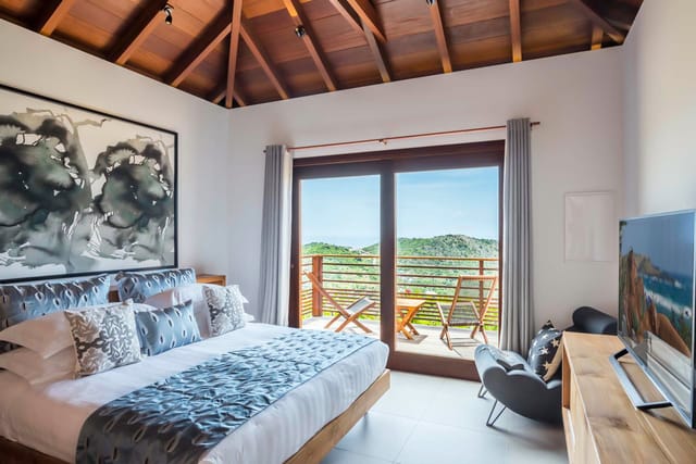 Danse du Soleil bedroom 2 ocean view - by J at Villa La Danse du Soleil