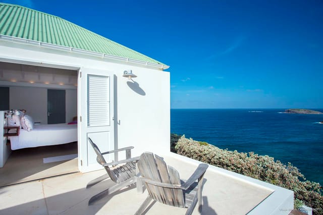 Caramba - bedroom terrasse ocean view at Villa Little Caramba