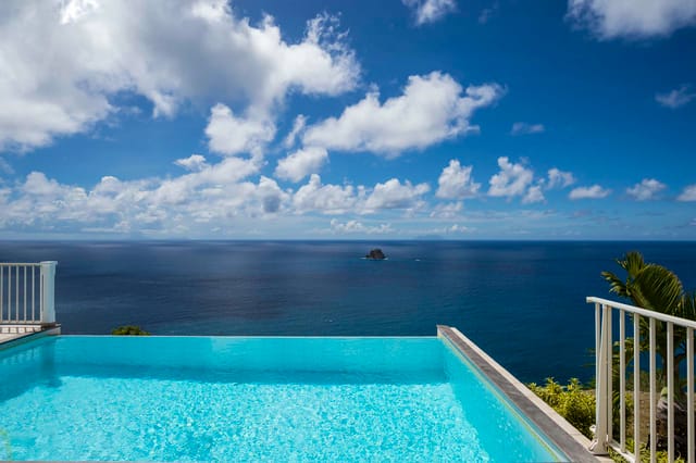 pool ocean view - by J at Villa Manon