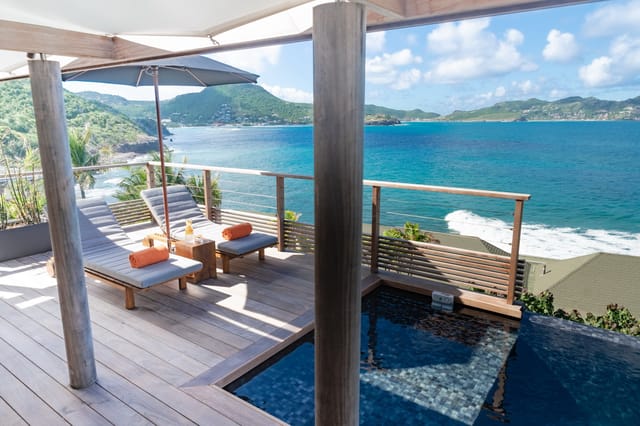 pool ocean view at Villa Maria