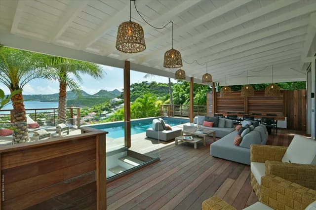 Outside living at Villa Nagabaaja in St Barts - St. Barth Villa Rental