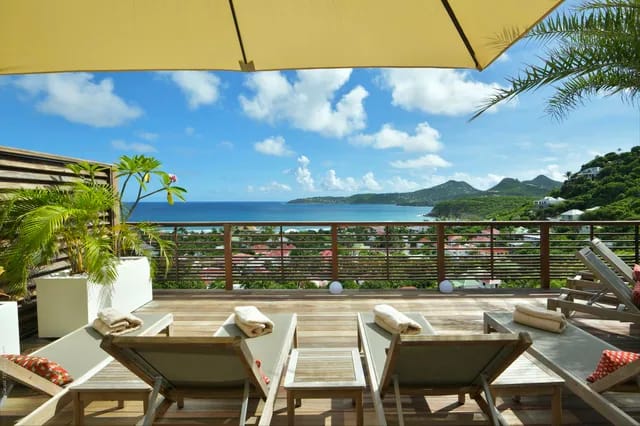 Terrace at Villa Nagabaaja in St Barts - St. Barts Villa Rental