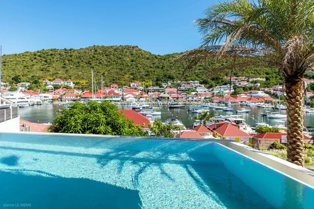 pool harbour view at Villa Privilege