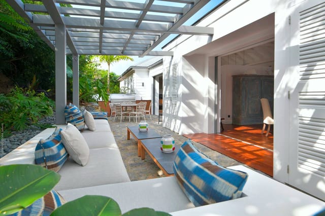 back terrace sofas at Villa Romance