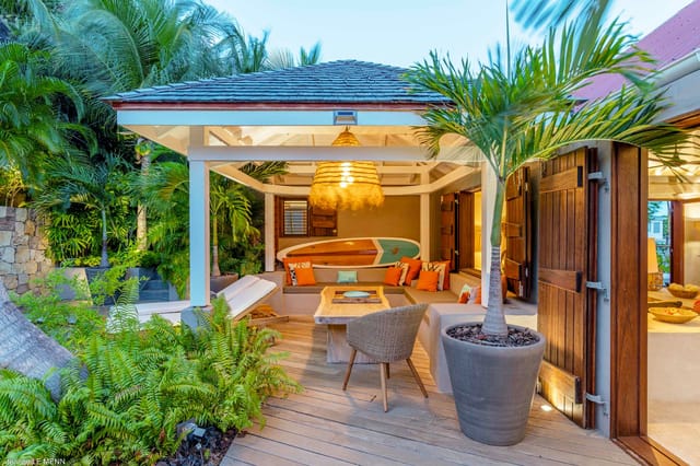 Rock - Outside Living at Villa Ti Rock