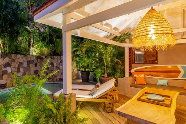 Rock - Outside Living at Villa Ti Rock