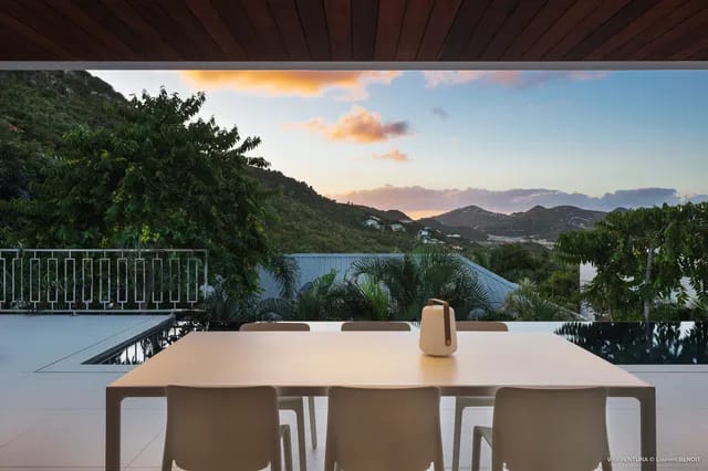 terrace at Villa Ventura in St Barts - St Barts luxury vacation rental